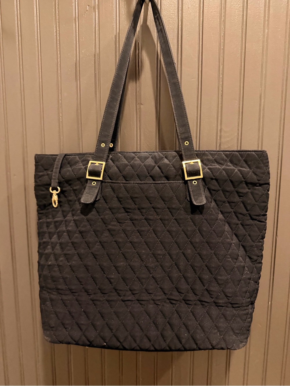 Vera Bradley Black Tote with Gold Hardware